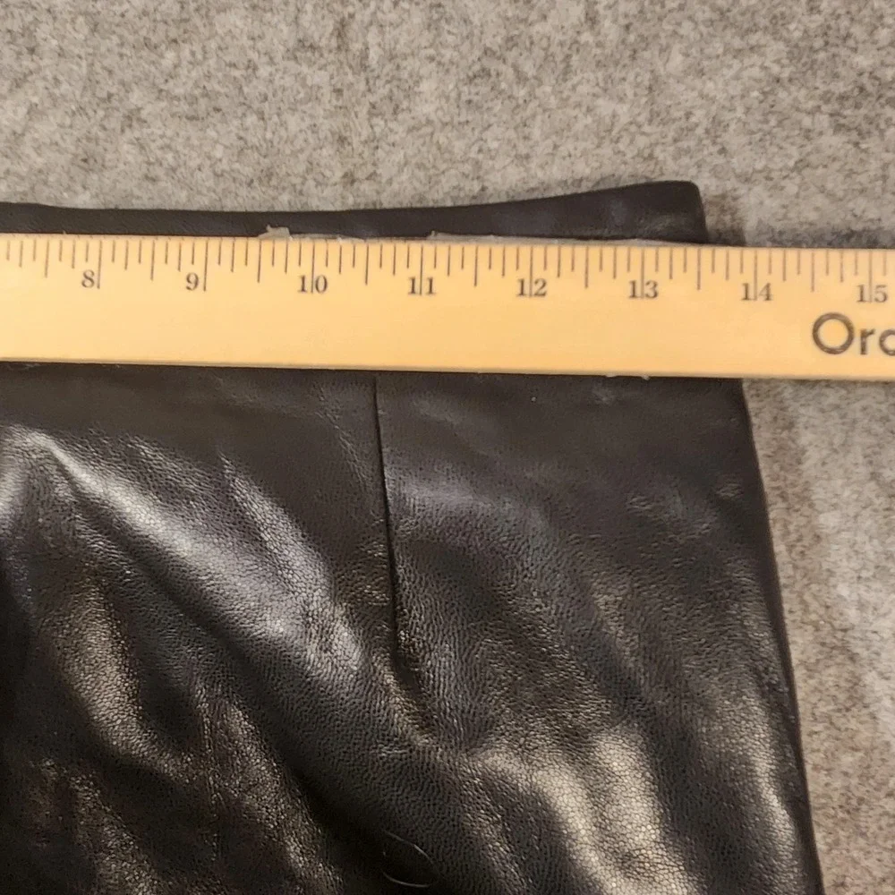 Lioness Pants Womens XXS‎ Black Faux Leather High Rise Straight Leg PU Vegan